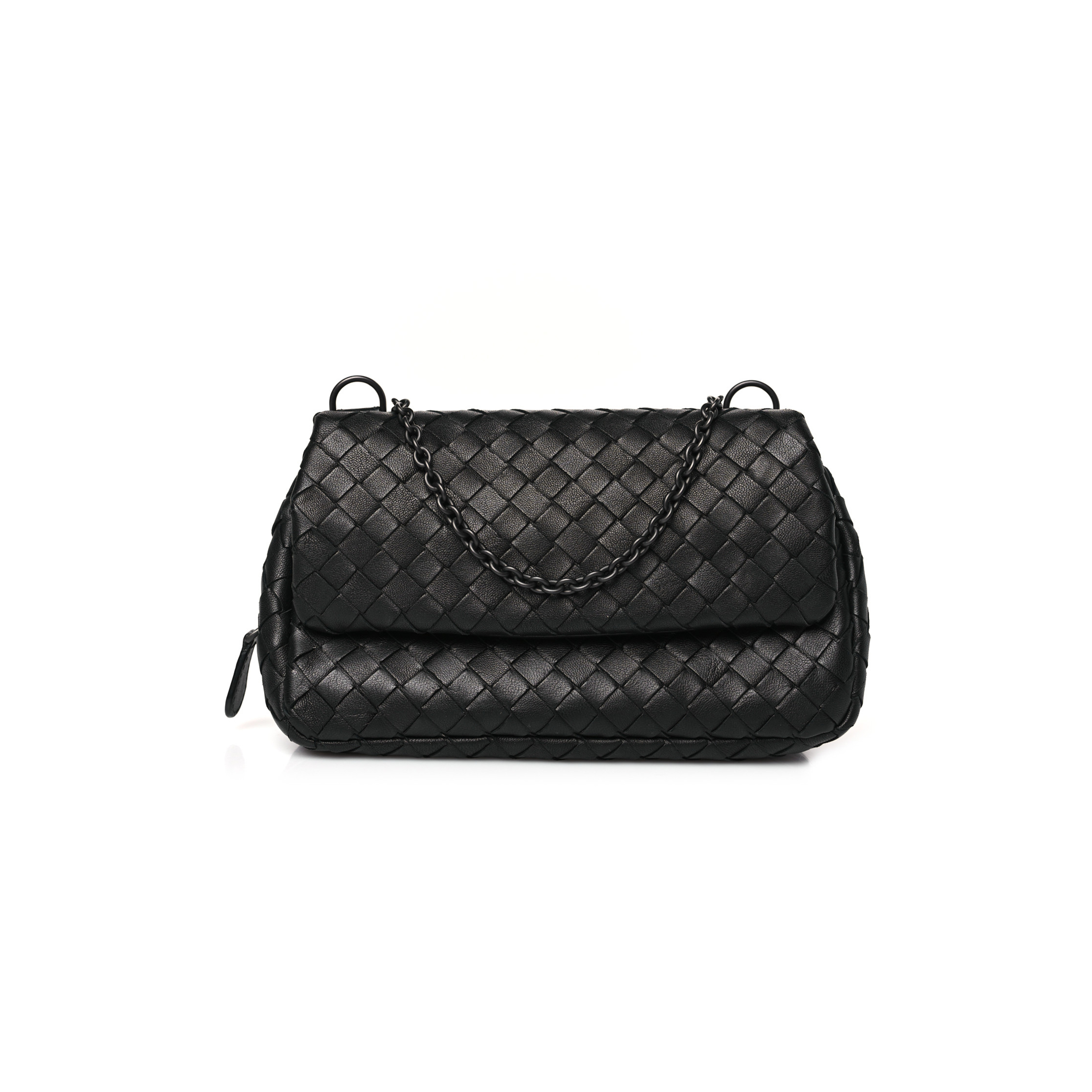 bo*te*ga Ve*ne*ta nappa intrecciato small messenger bag light grey (20*12*6cm)